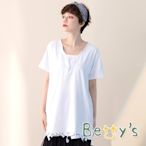 betty’s貝蒂思　設計款LOGO長板T-shirt(白色)