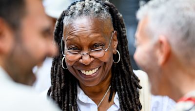 Whoopi Goldberg fake spits on 'The View' after accidentally saying Trump's name