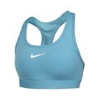 NIKE 女中度支撐運動內衣-DRI FIT 韻律 瑜珈 運動背心 BRA DX6822-464 湖水藍白