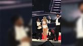 Travis Kelce joins Taylor Swift on stage during Eras Tour show