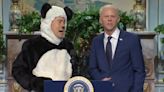 ‘SNL’: Bowen Yang’s Tian Tian the Panda Saves Mikey Day’s Biden From Awkward Press Questions in Cold Open | Video