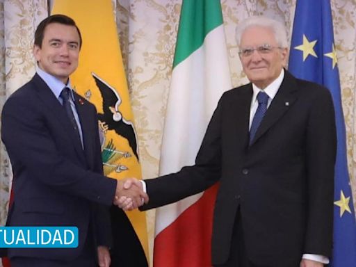 Daniel Noboa finalizó su visita a Italia tras reunirse con el presidente de ese país