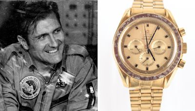 An Apollo 12 Astronaut’s Ultra-Rare Gold Omega Speedmaster Is Up for Grabs