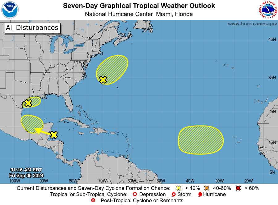 Storm tracker: NHC tracking 4 disturbances in Atlantic; heavy rain forecast for Gulf Coast