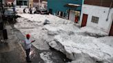 Impactantes imágenes de fuerte lluvia y granizada en Puebla, México: calles quedaron cubiertas de hielo