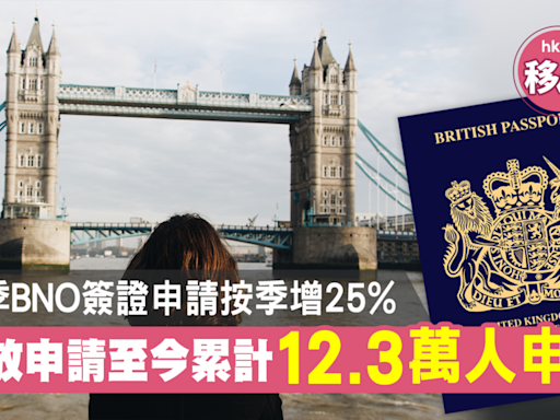 【移民英國】首季BNO簽證申請按季增25% 開放申請至今累計12.3萬人申請 - 香港經濟日報 - 理財 - 移民百科 - 英國