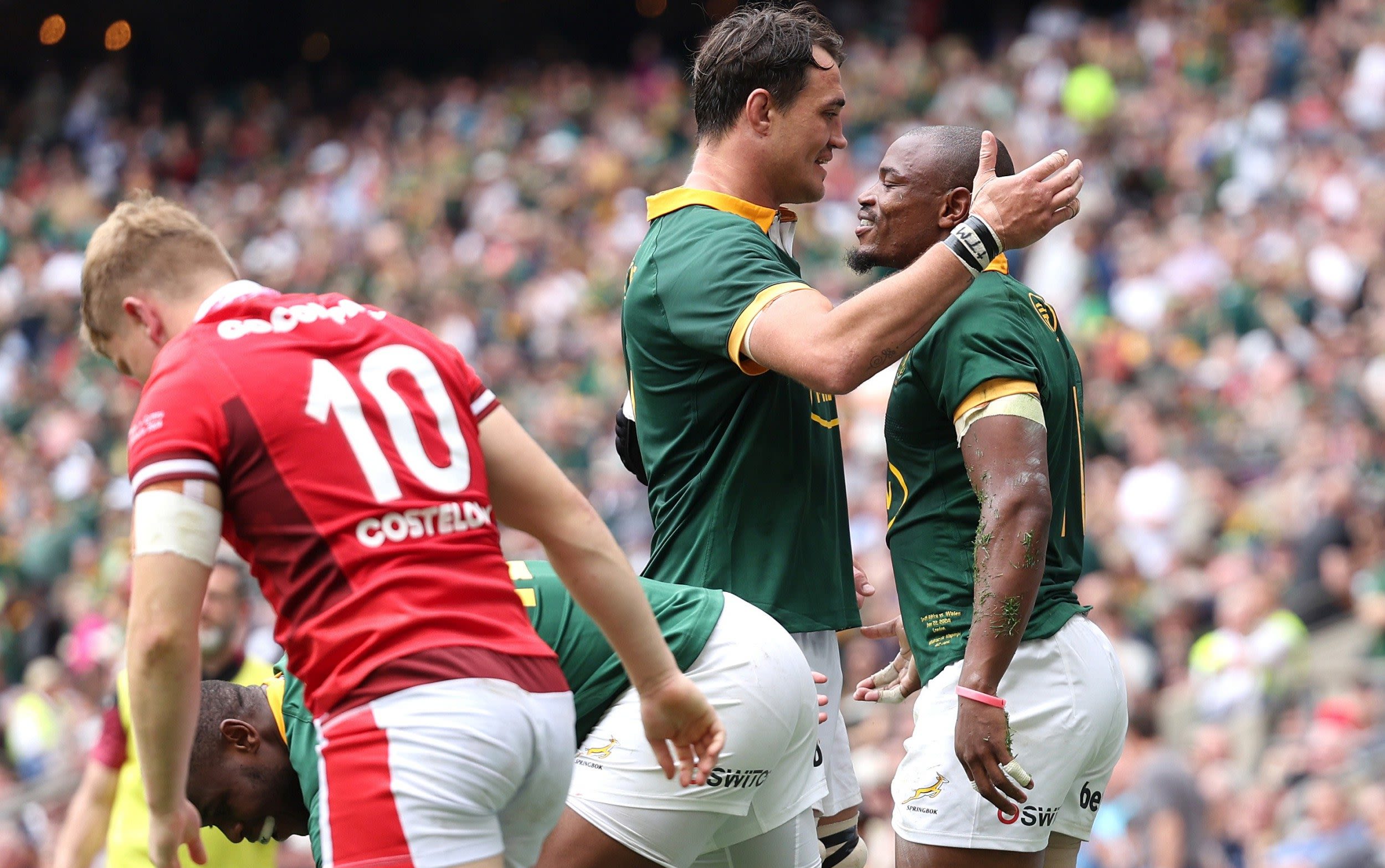 South Africa overpower plucky Wales to claim convincing win at Twickenham