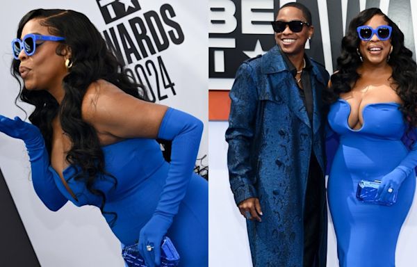 Niecy Nash Goes Strapless in Plunging Blue Dress on the BET Awards 2024 Red Carpet