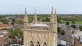 Choir climbs 163ft tower and sings from rooftop in Cambridge college tradition