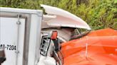 Grave accidente entre carro repartidor y un furgón deja una persona fallecida en ruta 32