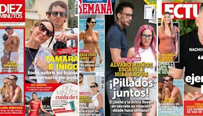 Las fotos de Escassi y Hiba Abouk juntos y la demanda de Nacho Palau a Miguel Bosé, en las portadas