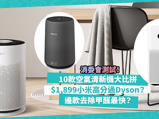 消委會測試10款空氣清新機！$1,899平價小米獲4.5星嬴過$7,880Dyson！邊款去除甲醛最快？揀空氣清新機需考慮一物成本 | Shopping What’s On