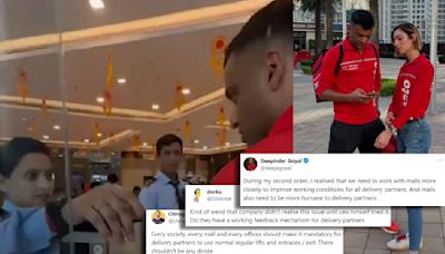 Zomato’s Billionaire CEO Deepinder Goyal Stopped From Entering Mall As Delivery Agent; Video Sparks Debate Online