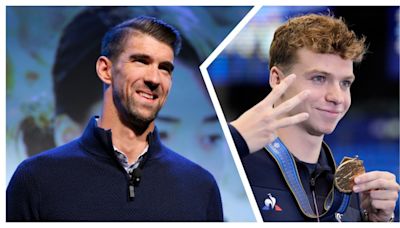 Michael Phelps reacts after Leon Marchand creates history with audacious double gold medal feat at Paris Olympics