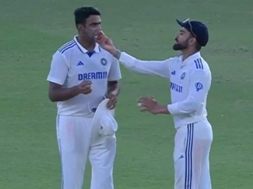 Virat Kohli walks up to Ashwin just as he's about to bowl; tactic pays off immediately as BAN batter falls into trap