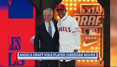 Los Angeles Angels draft Vols Christian Moore with eight pick in MLB draft - WBBJ TV