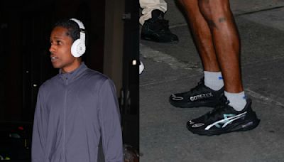 A$AP Rocky Shows Love for Puma in Their Chunky Black Gore-Tex Sneakers in New York