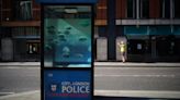 Banksy claims new swimming fish artwork on central London police box