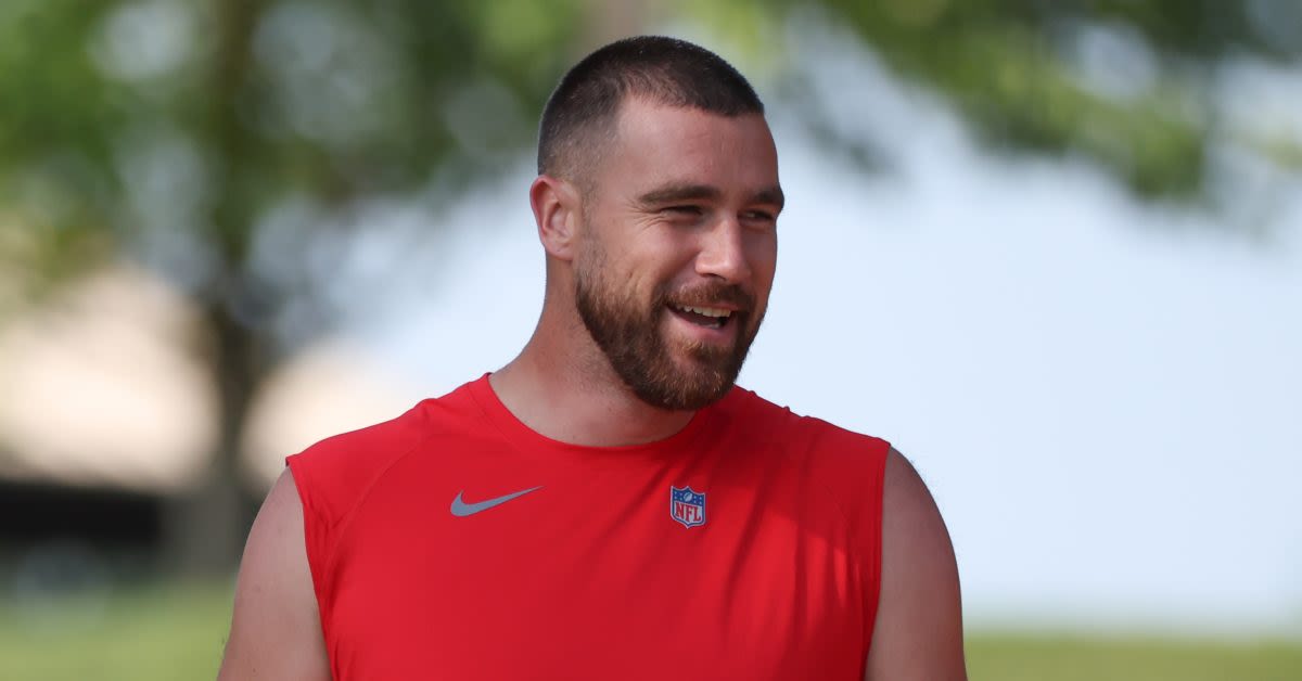 Fans Declare Travis Kelce's New Look at Training Camp Is a 'Taylor Swift Glow Up'