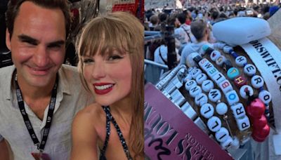 Ex-tenista Roger Federer comparece a show de Taylor Swift e tieta a cantora: "Na minha era Swiftie"