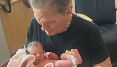 Tearful David Hasslehoff reveals he’s a grandad as he shares first pic of baby