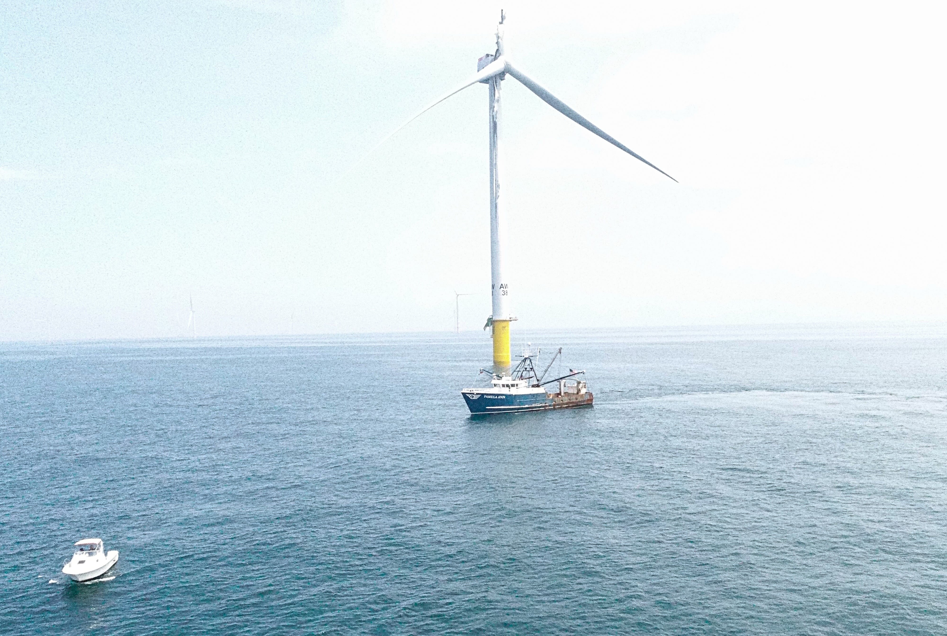 A giant wind turbine blade fell into the sea. It washed up on Nantucket.