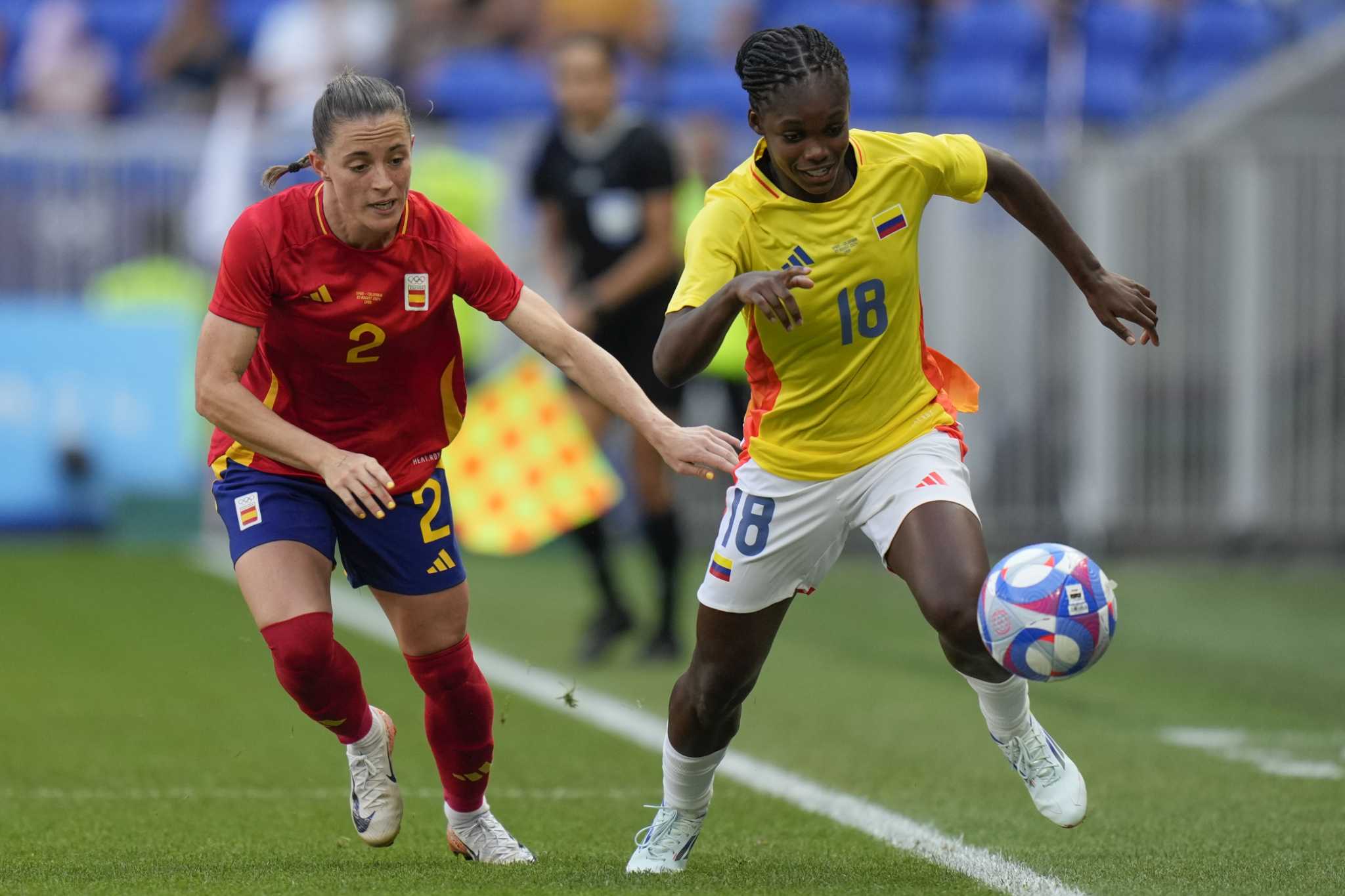 Linda Caicedo injured in Colombia's Olympics soccer quarterfinal match against Spain