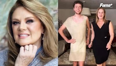 “Así son los trends”: Erika Buenfil sale en defensa de su hijo por usar vestido