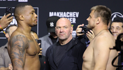 UFC 302 ceremonial weigh-in faceoff highlights video and photo gallery