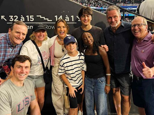 Mariska Hargitay and Her 3 Kids Celebrate with Katie Ledecky's Family in Rare Photo from 2024 Paris Olympics