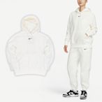 Nike 帽T Phoenix Fleece 女款 白 黑 內刷毛 大口袋 抽繩 寬鬆 連帽上衣 DQ5861-133