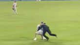 Dodgers fan gets tackled during on-field marriage proposal