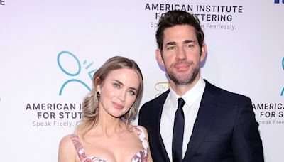 Emily Blunt and John Krasinski at American Institute for Stuttering