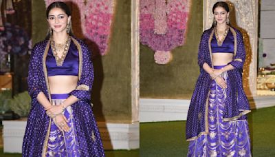 Anant Ambani-Radhika Merchant pre-wedding festivities: Ananya Panday’s purple and golden lehenga is serving just right kind of guest goals