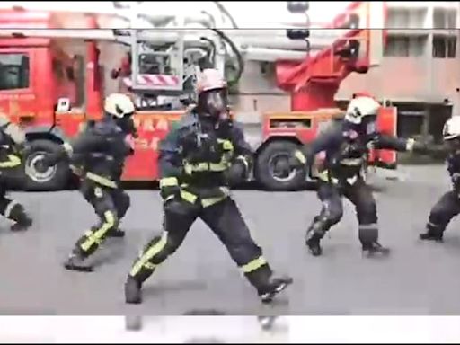 不能輸！台中消防「Energy」重裝上陣 5消防員列隊大跳16蹲