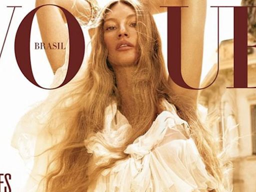 Gisele Bundchen shows off her toned size 2 figure for Vogue Brazil