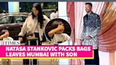 Amid Divorce Rumours With Hardik Pandya, Natasa Stankovic Packs Ger Bags and Heads Out of Mumbai with Son