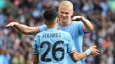 Riyad Mahrez hat-trick at Wembley sees Manchester City cruise into FA Cup final