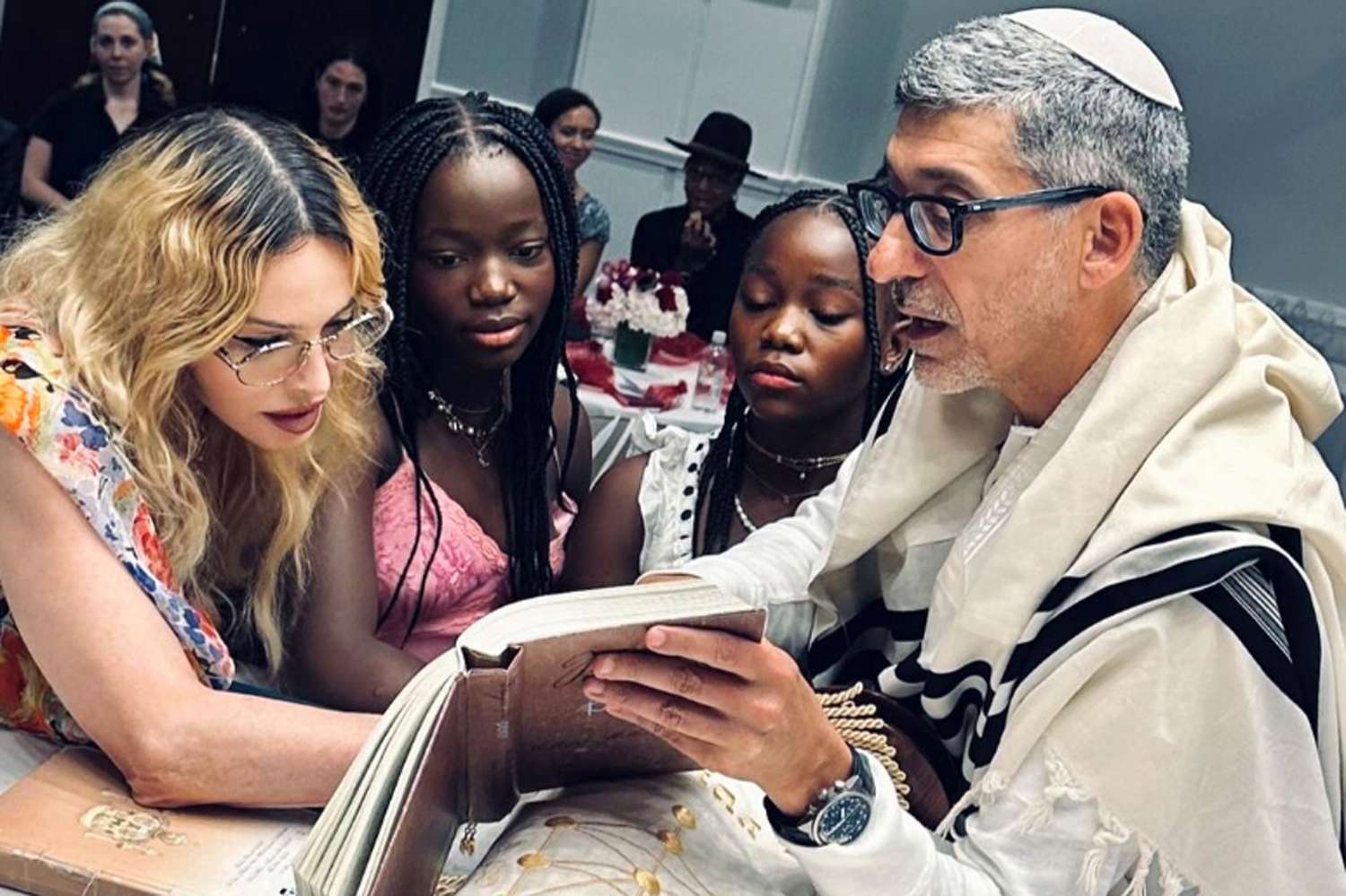 Madonna Celebrates Twin Daughters Stella and Estere at Their Bat Mitzvah Surrounded by Family and Friends — See Photos!