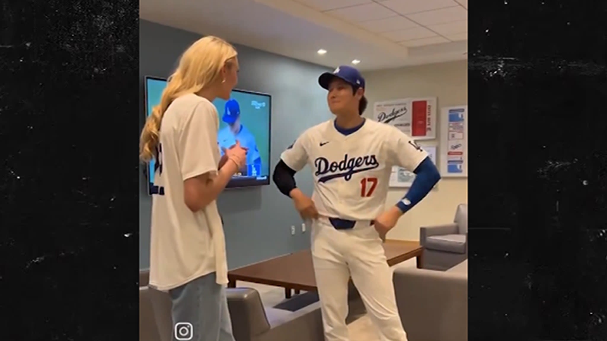 Shohei Ohtani Meets Cameron Brink At Dodgers Game, 'You're Tall!'