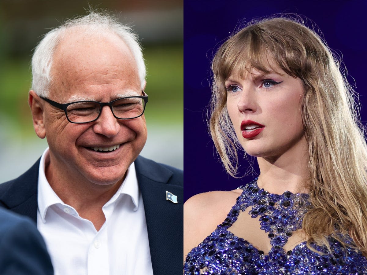 Taylor Swift fans are celebrating Kamala Harris' running mate, Tim Walz, as a certified 'Swiftie VP'