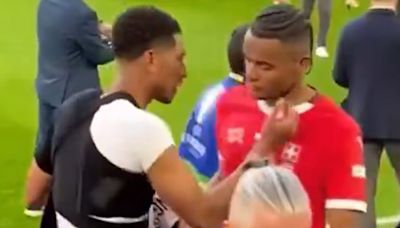 Watch England star Jude Bellingham's classy gesture to gutted Manuel Akanji