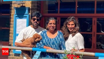 Ram Charan and Upasana Konidela spend time with their pet Rhyme at an Indian restaurant in London | Telugu Movie News - Times of India