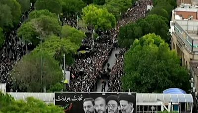 Iran helicopter crash latest: Funeral procession for Ebrahim Raisi as US says he had ‘blood on his hands’