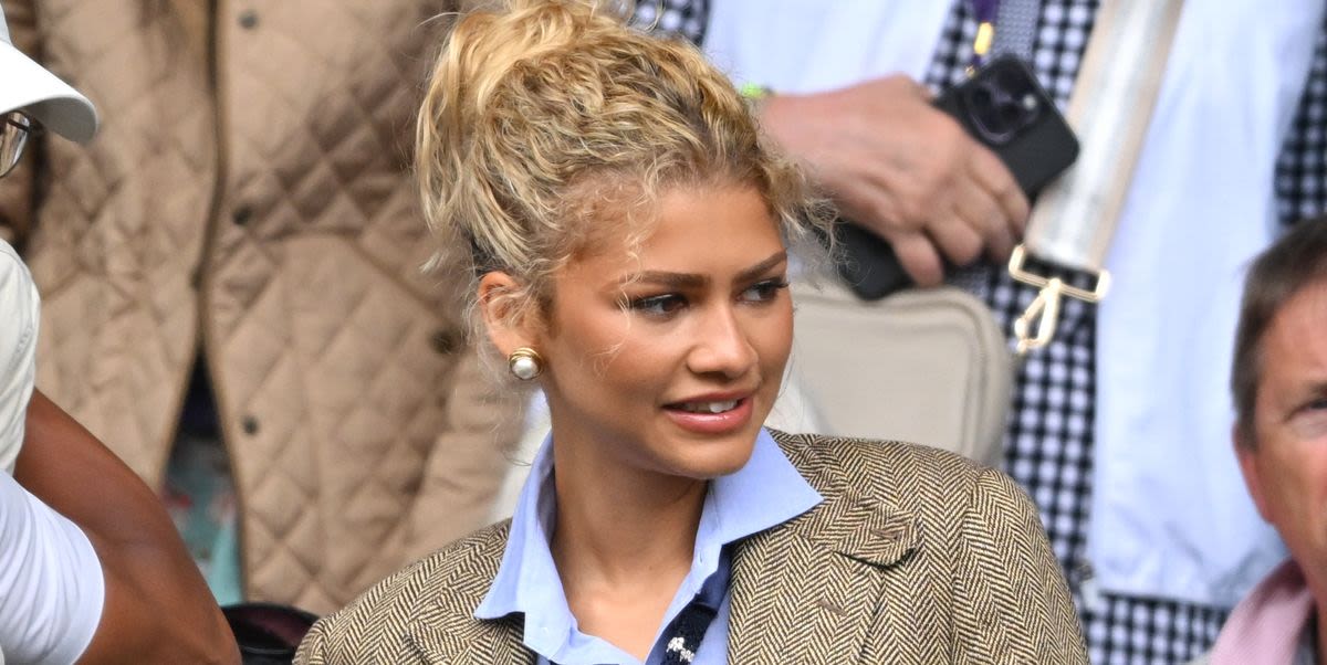 Zendaya Wears Ralph Lauren Blazer and Tie to Wimbledon