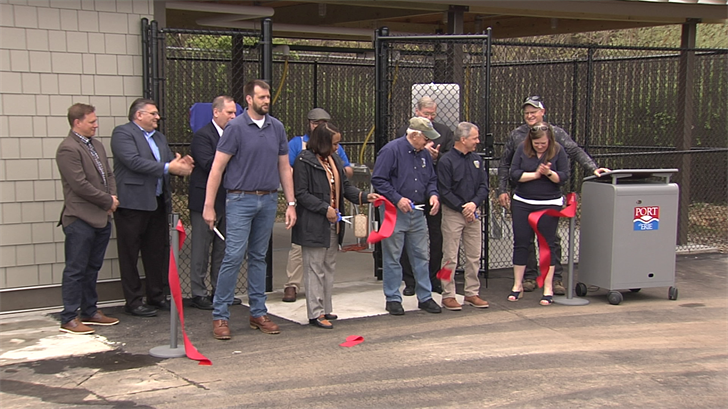 Pennsylvania Boat & Fish Commission Cut Ribbon on Lampe Marina Fish Cleaning Station