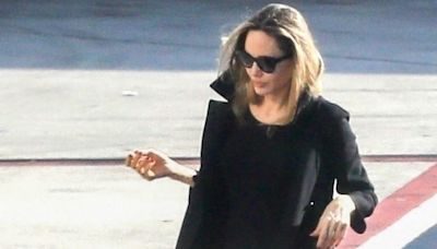 Angelina Jolie’s Latest Airport Look Includes Louboutin Espadrille Platforms