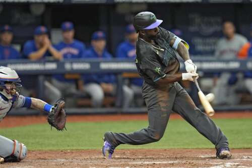 Arozarena hits tying HR off homers in 9th, DeLuca had 2-run triple in 10th, Rays beat Mets 7-6