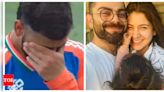 Virat Kohli's daughter Vamika Kohli's adorable reaction to watching him break down after T20 World Cup victory | - Times of India