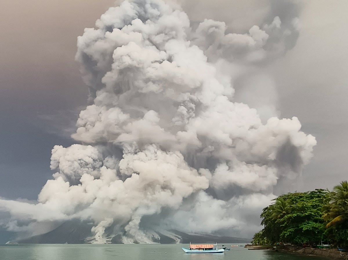 Indonesia on high alert after Ruang volcano erupts for second time in fortnight